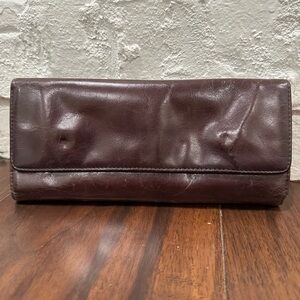 HOBO Trifold Wallet in Rich Brown Color
